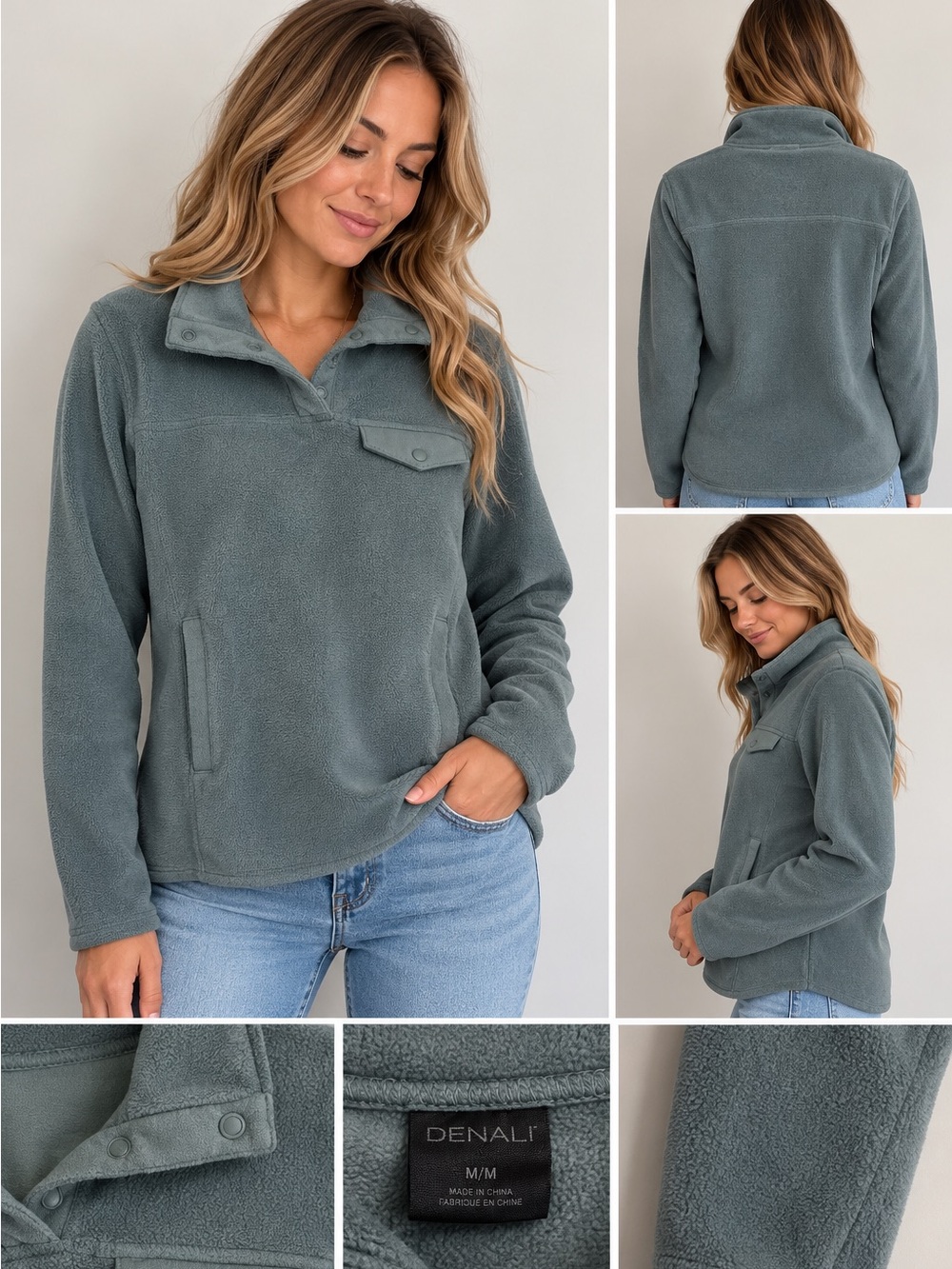32 Degrees Heat Slate Fleece Jacket Small